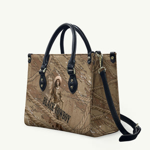 Black Cowboy Nat Love Leather Bag Vintage Western Portrait Lasso