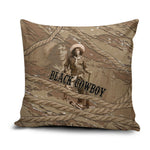 Black Cowboy Nat Love Pillow Cover Vintage Western Portrait Lasso