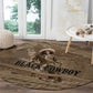 Black Cowboy Nat Love Round Carpet Vintage Western Portrait Lasso
