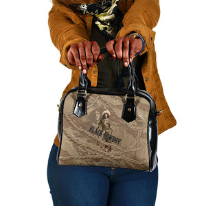 Black Cowboy Nat Love Shoulder Handbag Vintage Western Portrait Lasso