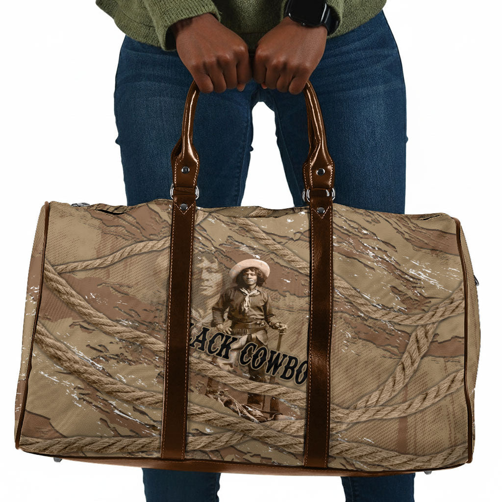 Black Cowboy Nat Love Travel Bag Vintage Western Portrait Lasso