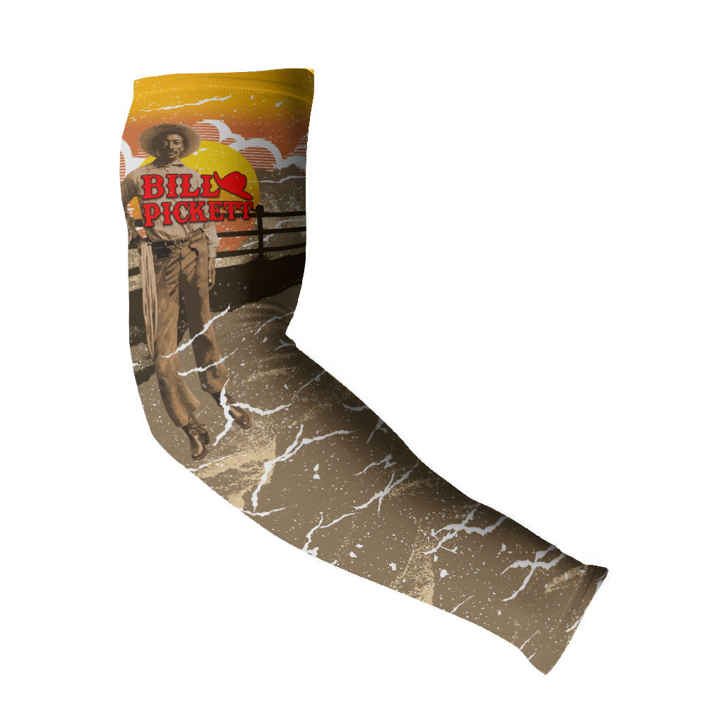 Black Cowboy Bill Pickett Arm Sleeves Retro Sunset Western Design