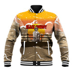 Black Cowboy Bill Pickett Baseball Jacket Retro Sunset Western Design