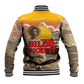 Black Cowboy Bill Pickett Baseball Jacket Retro Sunset Western Design
