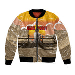 Black Cowboy Bill Pickett Bomber Jacket Retro Sunset Western Design