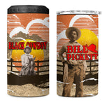 Black Cowboy Bill Pickett 4 in 1 Can Cooler Tumbler Retro Sunset Western Design