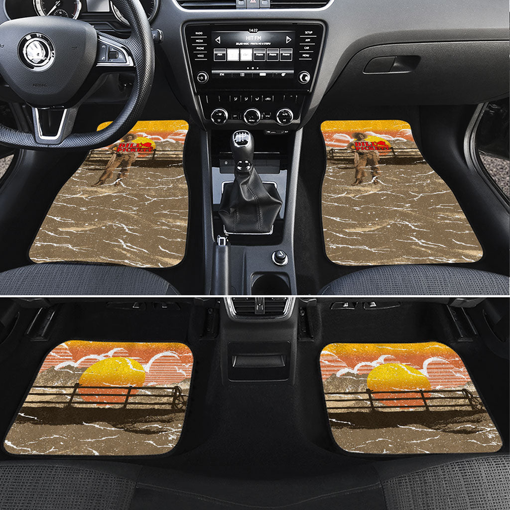 Black Cowboy Bill Pickett Car Mats Retro Sunset Western Design