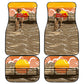 Black Cowboy Bill Pickett Car Mats Retro Sunset Western Design