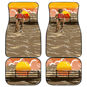 Black Cowboy Bill Pickett Car Mats Retro Sunset Western Design