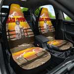 Black Cowboy Bill Pickett Car Seat Cover Retro Sunset Western Design