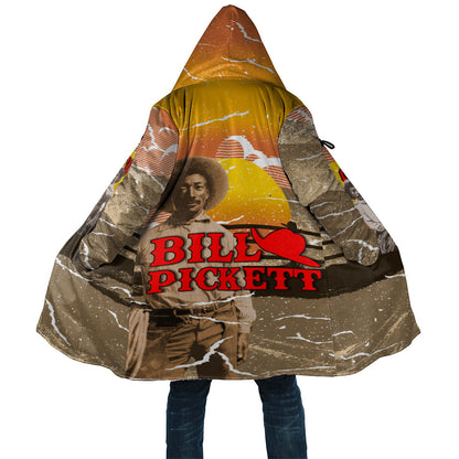 Black Cowboy Bill Pickett Cloak Retro Sunset Western Design