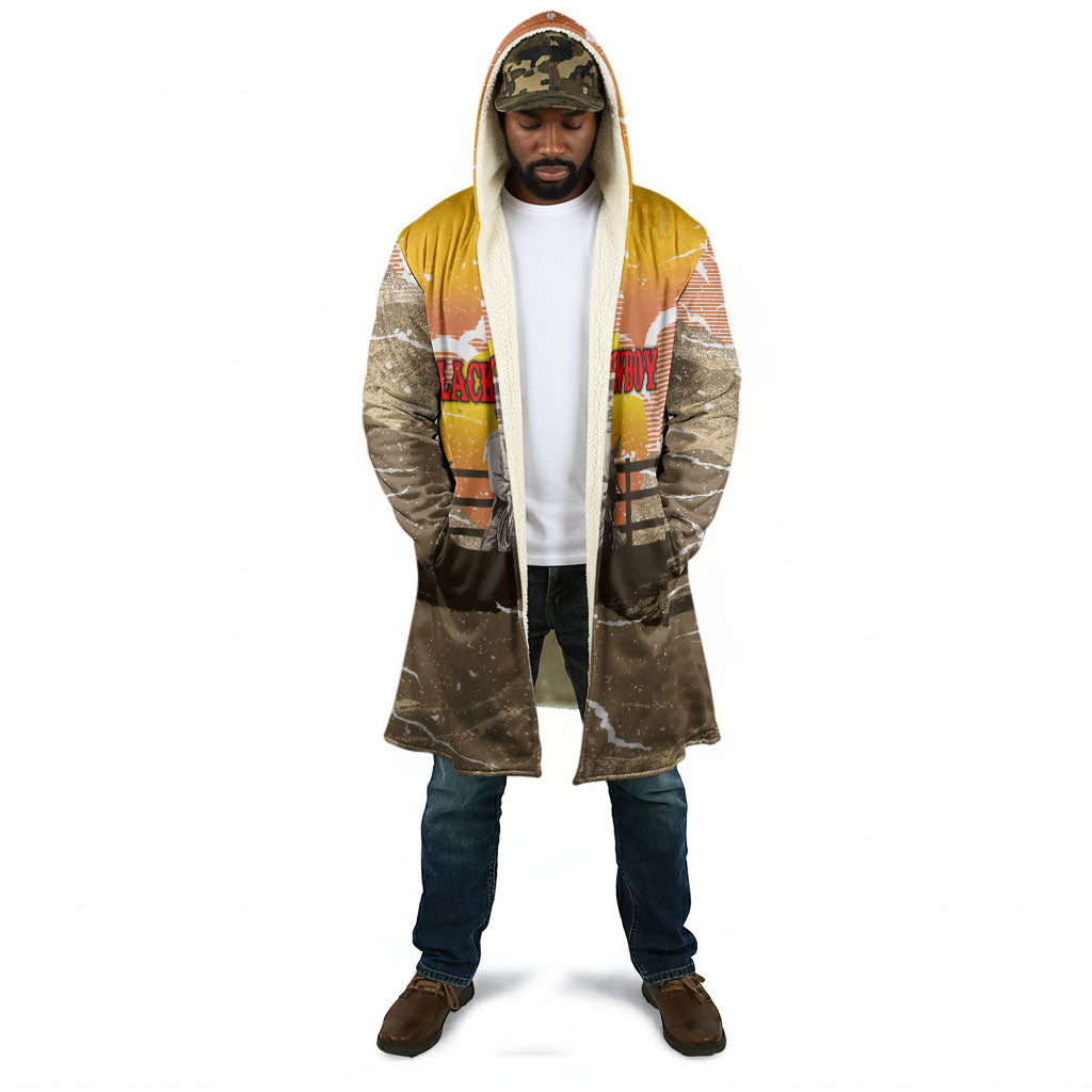 Black Cowboy Bill Pickett Cloak Retro Sunset Western Design