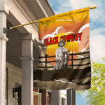 Black Cowboy Bill Pickett Garden Flag Retro Sunset Western Design