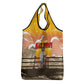 Black Cowboy Bill Pickett Grocery Bag Retro Sunset Western Design