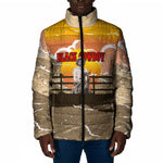 Black Cowboy Bill Pickett Padded Jacket Retro Sunset Western Design