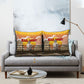 Black Cowboy Bill Pickett Pillow Cover Retro Sunset Western Design