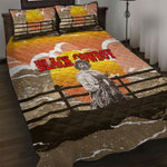 Black Cowboy Bill Pickett Quilt Bed Set Retro Sunset Western Design