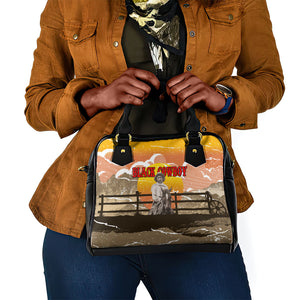 Black Cowboy Bill Pickett Shoulder Handbag Retro Sunset Western Design