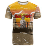 Black Cowboy Bill Pickett T shirt Retro Sunset Western Design
