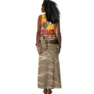 Black Cowboy Bill Pickett Tank Maxi Dress Retro Sunset Western Design