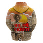 Black Cowboy Bill Pickett Zip Hoodie Retro Sunset Western Design
