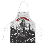 Black Cowboy Nat Love Apron Comic Style Desert Line Art Red Typography