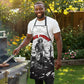 Black Cowboy Nat Love Apron Comic Style Desert Line Art Red Typography