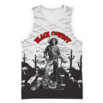 Black Cowboy Nat Love Basketball Jersey Comic Style Desert Line Art Red Typography