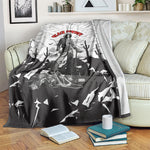 Black Cowboy Nat Love Blanket Comic Style Desert Line Art Red Typography