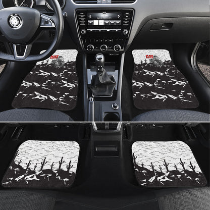 Black Cowboy Nat Love Car Mats Comic Style Desert Line Art Red Typography