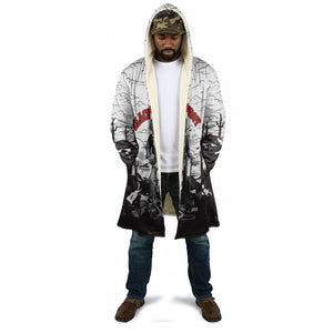 Black Cowboy Nat Love Cloak Comic Style Desert Line Art Red Typography