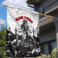 Black Cowboy Nat Love Garden Flag Comic Style Desert Line Art Red Typography