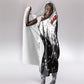 Black Cowboy Nat Love Hooded Blanket Comic Style Desert Line Art Red Typography