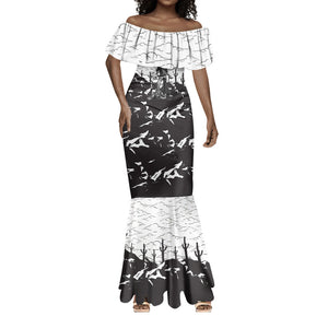 Black Cowboy Nat Love Mermaid Dress Comic Style Desert Line Art Red Typography