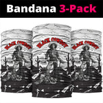 Black Cowboy Nat Love Neck Gaiter Comic Style Desert Line Art Red Typography
