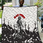 Black Cowboy Nat Love Quilt Comic Style Desert Line Art Red Typography