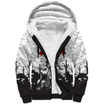 Black Cowboy Nat Love Sherpa Hoodie Comic Style Desert Line Art Red Typography