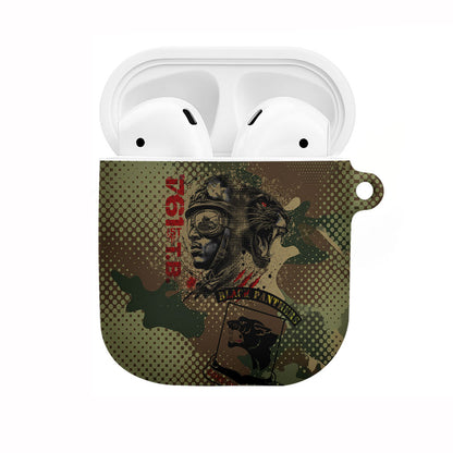 761st Tank Battalion Black Panthers AirPods Case Come Out Fighting Military - Camouflage Halftone