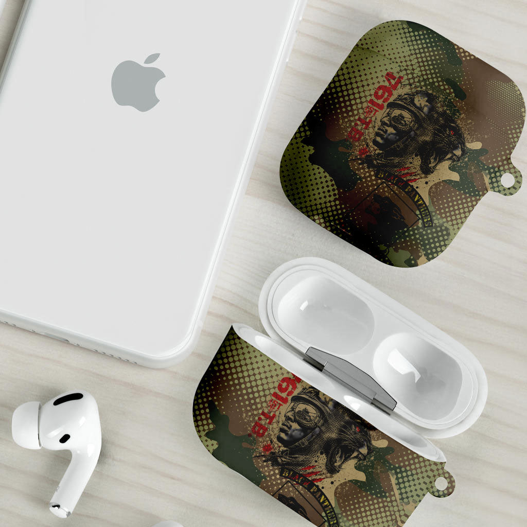 761st Tank Battalion Black Panthers AirPods Case Come Out Fighting Military - Camouflage Halftone
