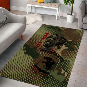 761st Tank Battalion Black Panthers Area Rug Come Out Fighting Military - Camouflage Halftone