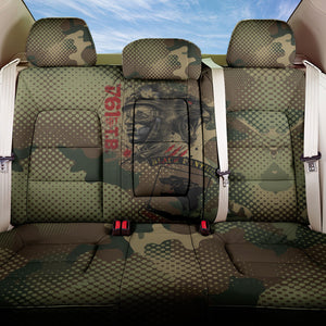 761st Tank Battalion Black Panthers Back Car Seat Cover Come Out Fighting Military - Camouflage Halftone