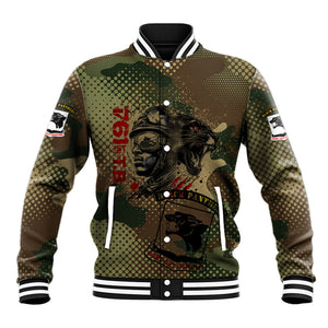 761st Tank Battalion Black Panthers Baseball Jacket Come Out Fighting Military - Camouflage Halftone