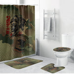 761st Tank Battalion Black Panthers Bathroom Set Come Out Fighting Military - Camouflage Halftone