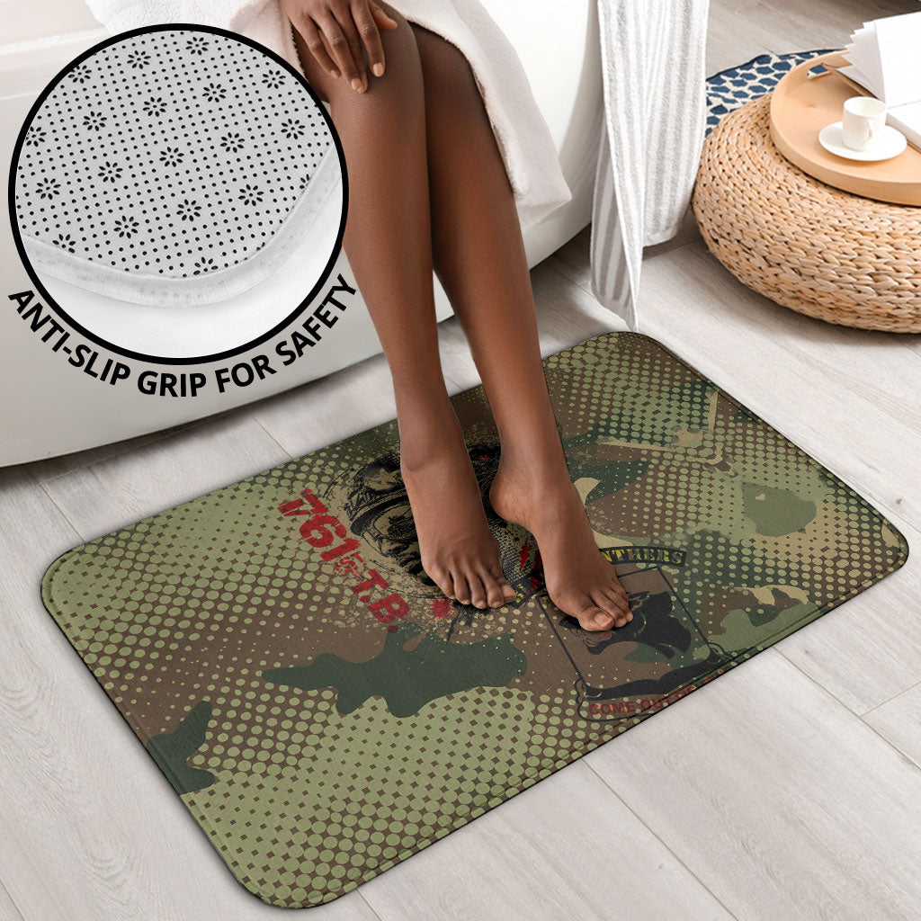 761st Tank Battalion Black Panthers Bathroom Set Come Out Fighting Military - Camouflage Halftone
