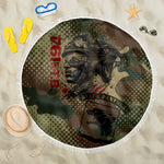 761st Tank Battalion Black Panthers Beach Blanket Come Out Fighting Military - Camouflage Halftone