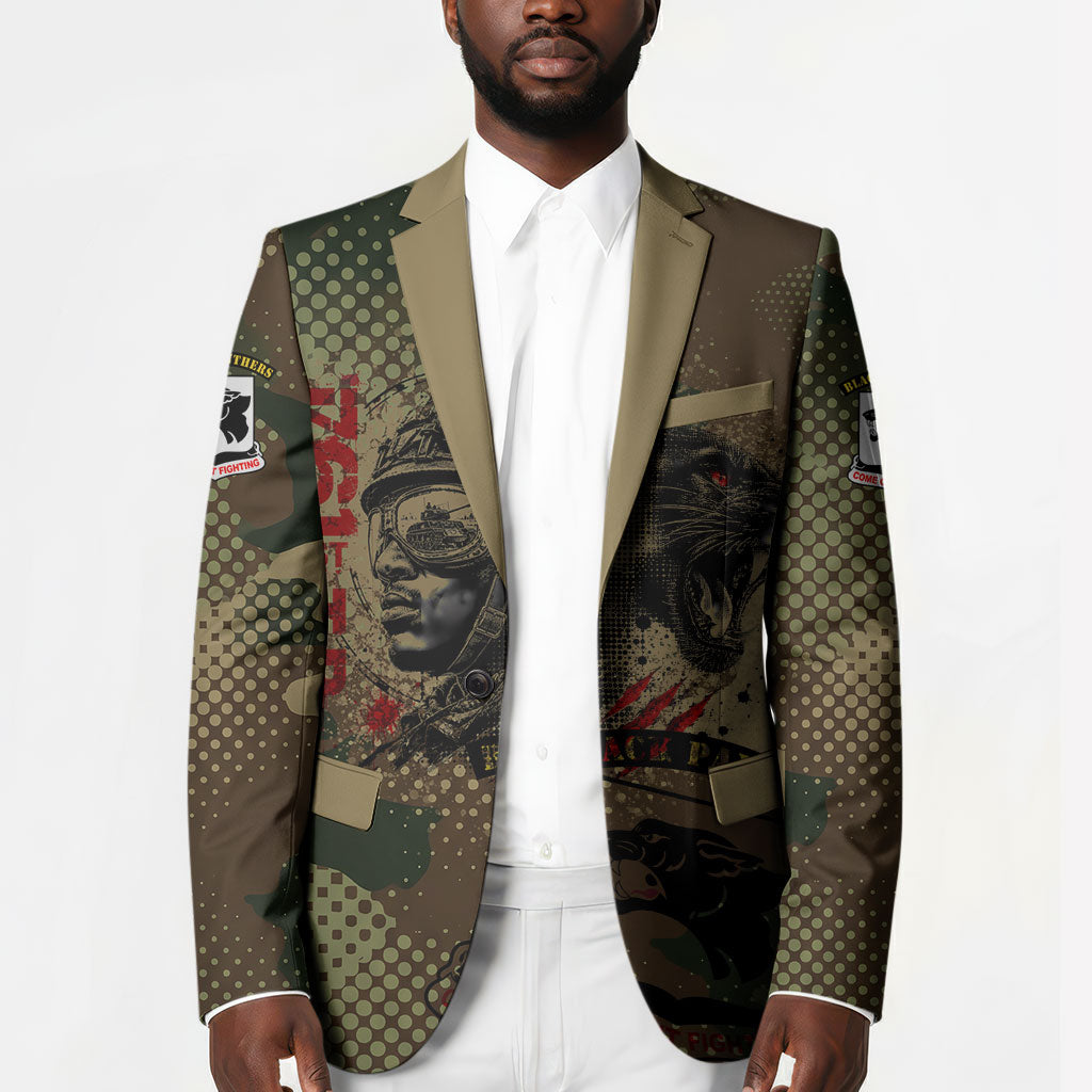 761st Tank Battalion Black Panthers Blazer Come Out Fighting Military - Camouflage Halftone