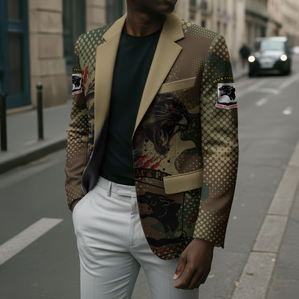 761st Tank Battalion Black Panthers Blazer Come Out Fighting Military - Camouflage Halftone