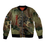 761st Tank Battalion Black Panthers Bomber Jacket Come Out Fighting Military - Camouflage Halftone
