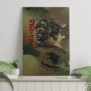 761st Tank Battalion Black Panthers Canvas Wall Art Come Out Fighting Military - Camouflage Halftone