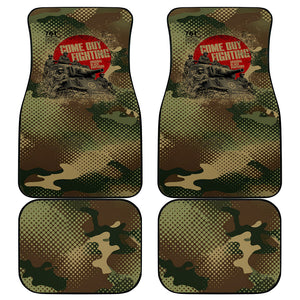 761st Tank Battalion Black Panthers Car Mats Come Out Fighting Military - Camouflage Halftone